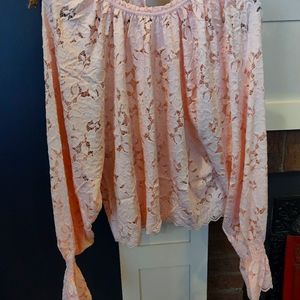 NWT Free People Lacy Pink Top